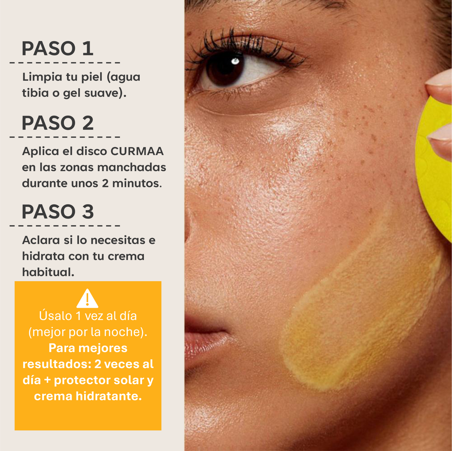 PADS ANTIMANCHAS CURCUMINA Y KÓJICO - 40 UNIDADES